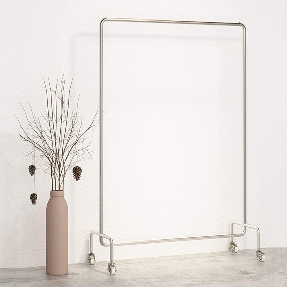 Heavy-Duty Clothes Rail Movable Metal Clothing Display Rack Universal Wheels can be Locked Maximum Load 100kg Stable Base