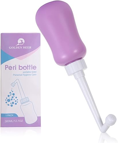 Peri Botella para el cuidado posparto para la recuperación y limpieza perineal después del nacimiento 12.7 OZ Color: morado