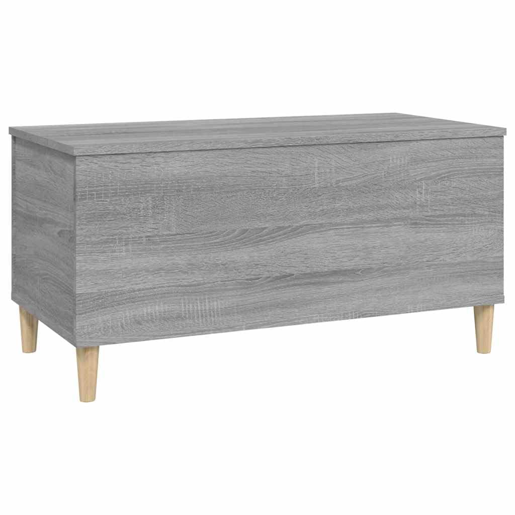 Stolik kawowy Sonoma szary, 90 x 44,5 x 45 cm, materiał drewnopochodny, z regulacją wysokości, z miejscem do przechowywania, trwały, nowoczesny mebel do salonu, nadaje się jako stolik do sofy