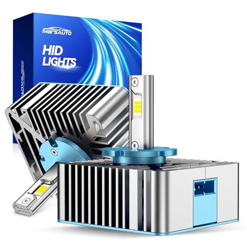 Image of Marsauto D5S D5R HID Bulbs, 10X Brightness, 60,000LM 6500K White for HID Xenon Bulb, Plug and Play, Pack of 2
