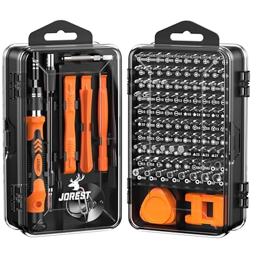 JOREST 117 en 1 set de Destornilladores de Precisión Magnéticos Profesionales, Kit de Reparación Portátil con Torx T5 T6 T8 T9, para Macbook, PC,Switch, PS4, PS5, Gafas, Relojes, Laptop, Xbox | Ya disponible en tu tienda friki favorita! En mundofriki.es!