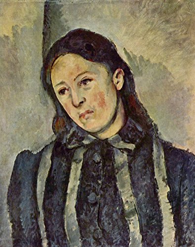 Art Paul Cezanne Portrait in Stripes rendu semi-gloss texture grand format