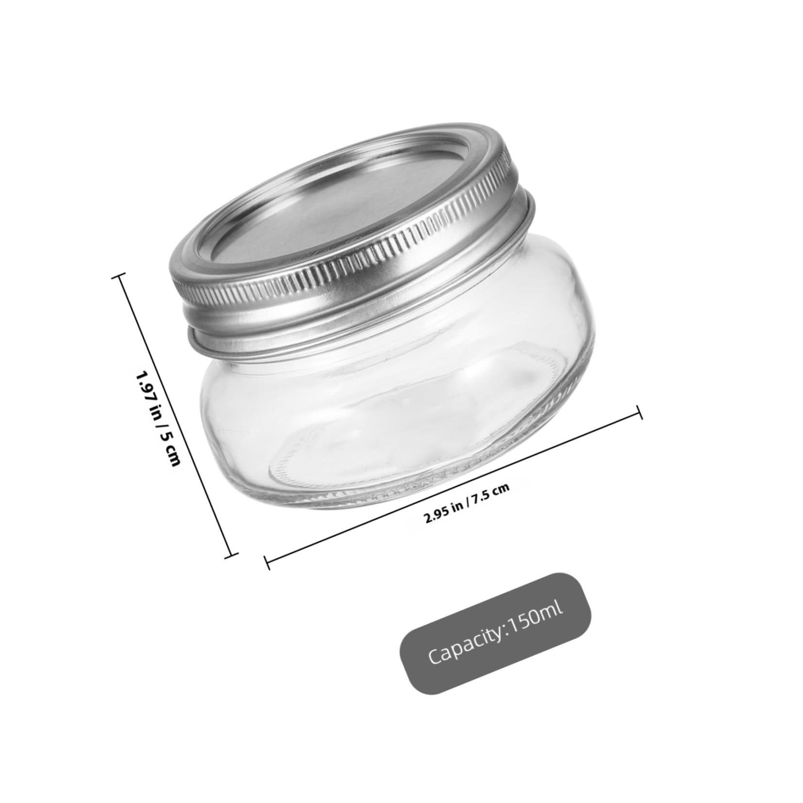 6stücke Vorrats Glasbehälter Mit Deckel Kleine Gläser Für Lebensmittel Lagerung Mehrweg Glasbehälter Für Haushalt