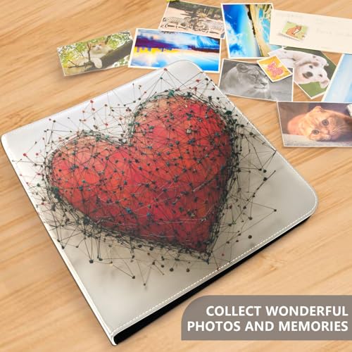Álbum de Fotos Autoadhesivo DIY Scrapbook Album Corazón con Anillas para San Valentín 40 Páginas 8x10 para Memorias miniatura 5