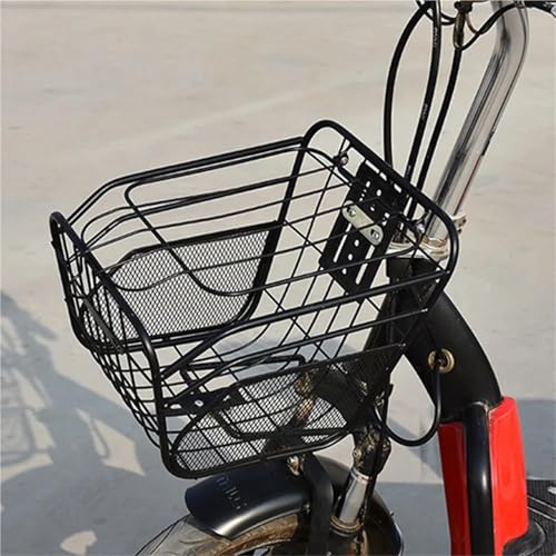 Panier de vélo avant à grande capacité avec support scooter stable