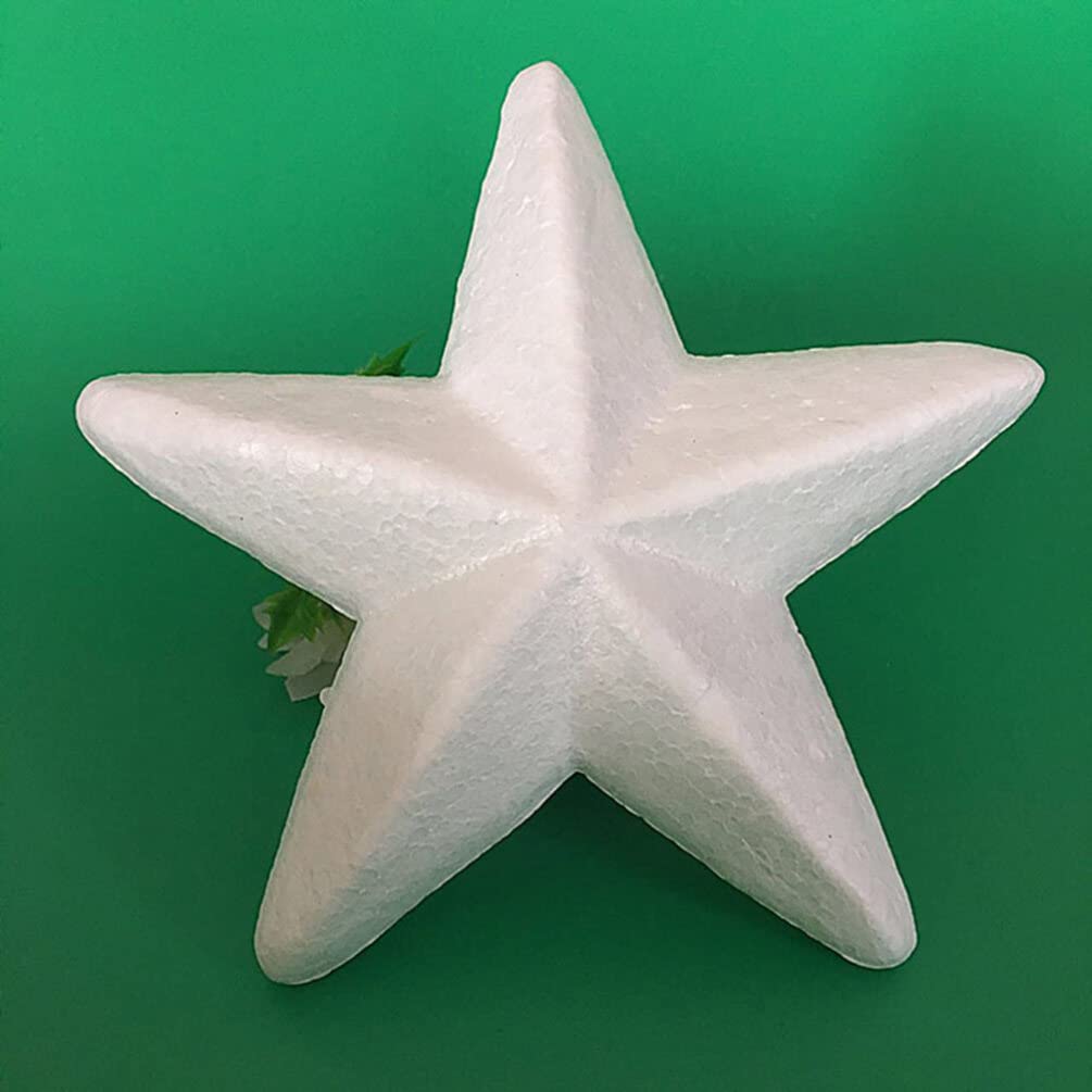 10 Pezzi Decorazioni Natalizie a Forma di Stella in Schiuma Bianco per Addobbi Casa e Albero di Natale, Alta Densità e Uso Sicuro, per Feste e Progetti Fai da Te