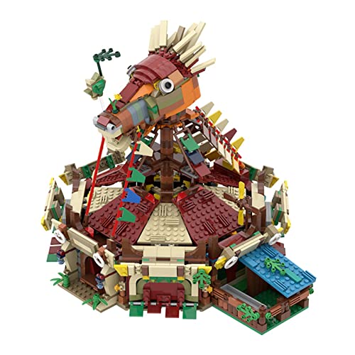 Modular Haus Bausteine MOC Zelda Breath of The Wild Station 2015 Teile Nano-Mikro-Bausteine Mini-Konstruktionsspielzeug-Set Spielzeug Lernspielzeug Geschenk Kompatibel Mit Lego 31 * 37 * 34Cm Cover