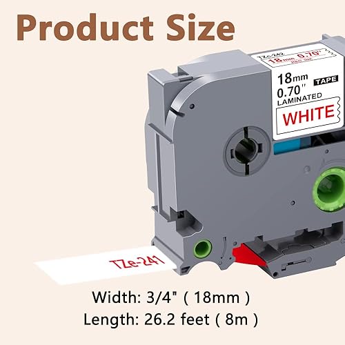 Vista 88 de Hehua Tze - Cinta negra laminada de 0.945 in y 0.94 pulgadas compatible con Brother P-Touch TZe-354 TZe354 TZ-354 TZ354 etiqueta para Ptouch PT D600