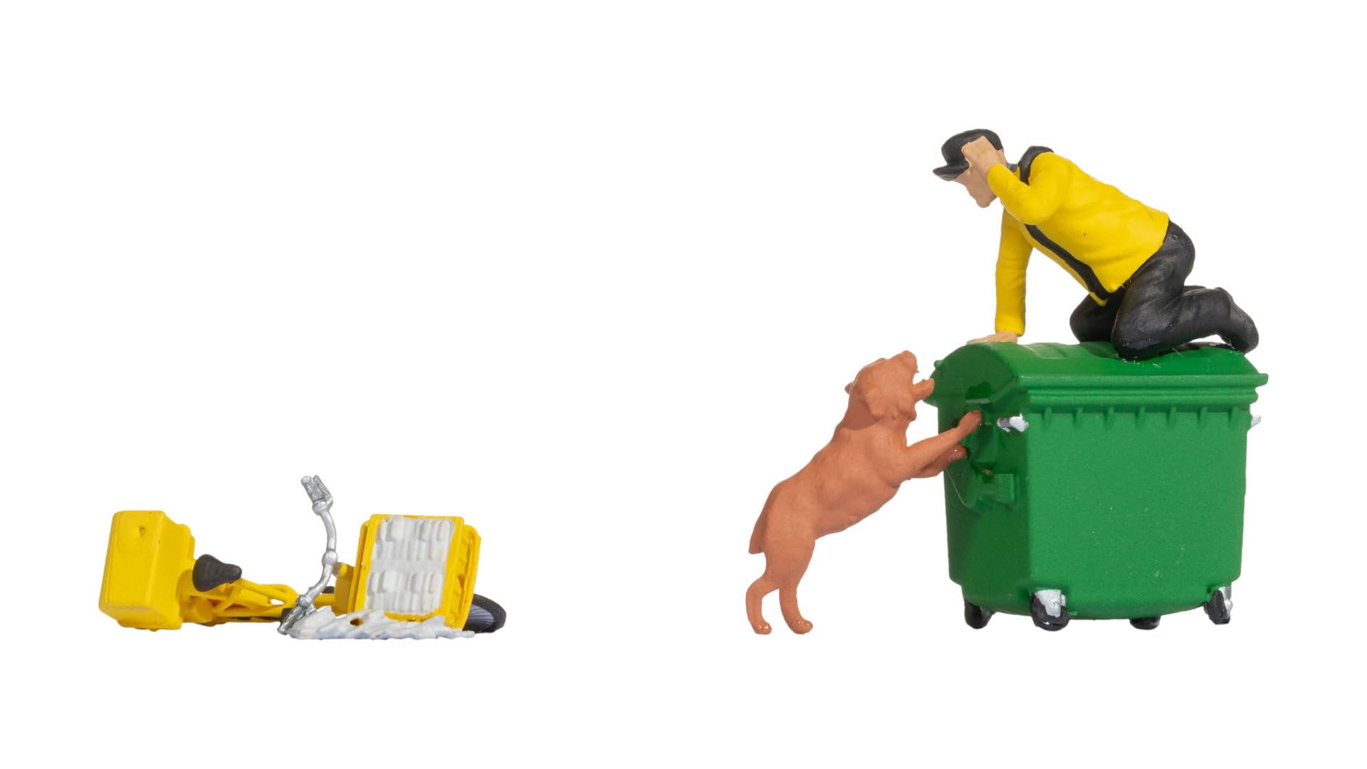 NOCH H0 Funny Scenes "Caution Dog", Model Train Accessory for H0, Funny Figures for Your Model Landscape