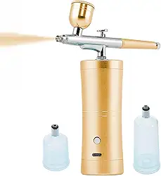 Aerógrafo Portátil Mini, Compressor Sem Fio para Decoração de Bolos, Pintura Artística (Dourado)