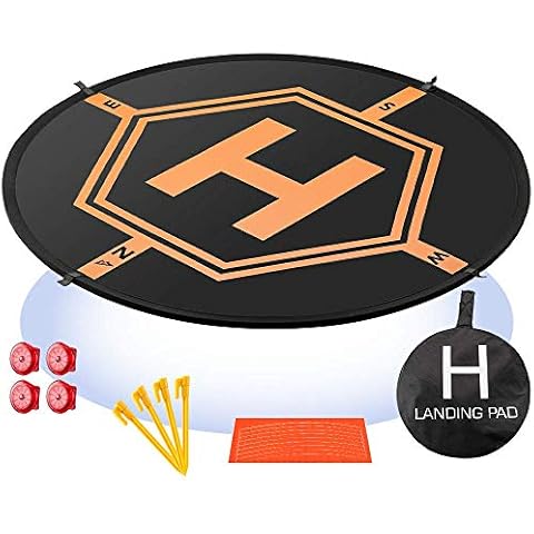 AURTEC Universal Drone Landing Pad 32 inch (80cm) with Night Vision LED Lights, Fast-Fold Waterproof Helipad, Compatible with DJI Mini/Air/Mavic/Avata, and All Other Brands of Drones Cover