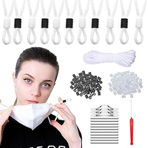 Jeteven 3mm x 50M Gummibänder Rund, Ersatzgummibänder, 100Pcs Verstellbare Schnalle für Gummikordel, 1× Einfädelnadel, für Crafts DIY Nähen Handwerk Hutgummi Armbänder Schmuck Haarband Halsketten