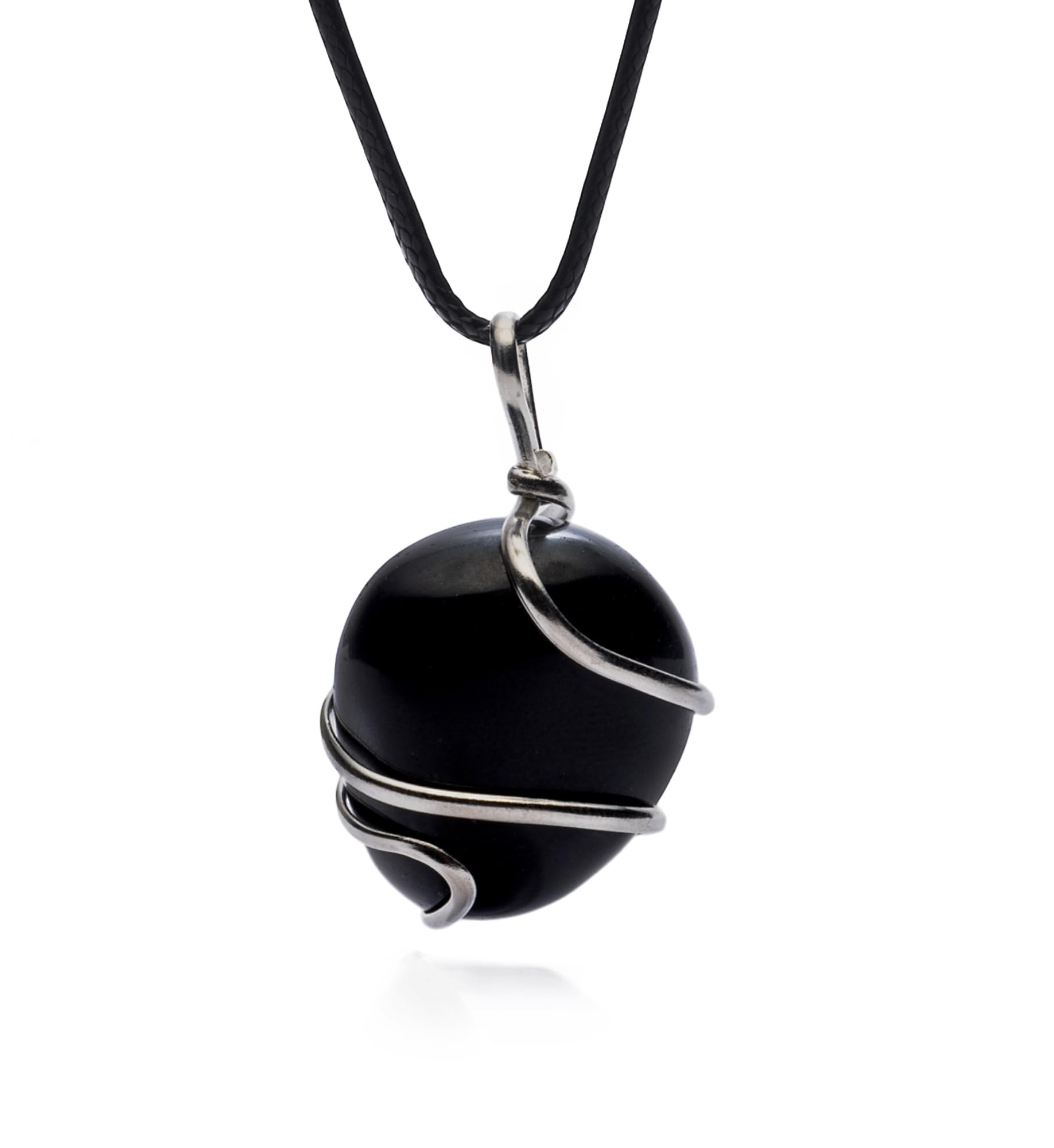 Ayana Crystals Obsidian Pendant Necklace - Handcrafted Black Obsidian Healing Crystal Jewelry for Protection & Grounding, Chakra Necklace for Men &