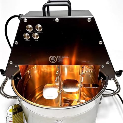 ylpddmm Máquina batidora automática de Acero Inoxidable con Doble Paleta agitadora y luz de Ventilador Auxiliar, batidora automática de Alimentos de 10 L para Hacer mermeladas, Salsas y Rellenos