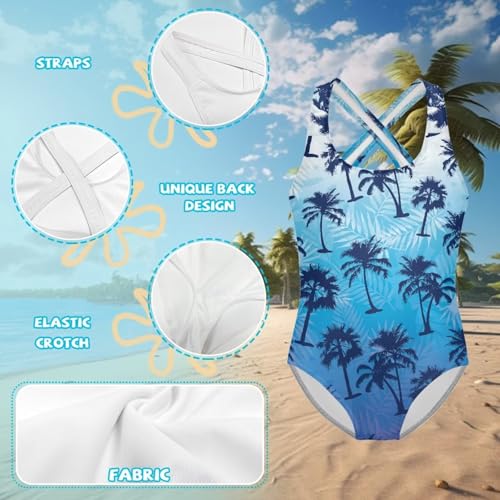Image of Girls One Piece Swimsuits Size 5-14 Kawaii Gymnastics Leotard for Beach Vacations