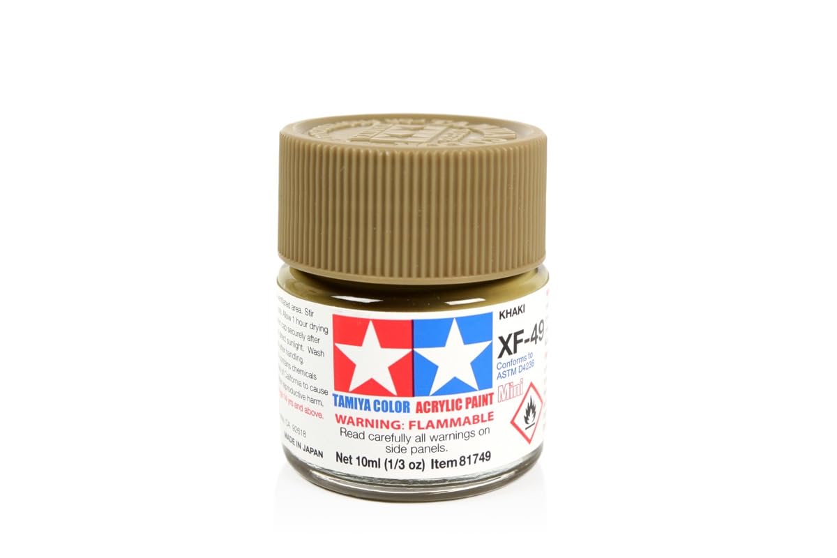 Amazon.com: TAMIYA Acrylic Mini XF49 Khaki TAM81749 Plastics Paint