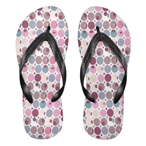 Nander Color Circular Wave Point Sandal Flip Flops of Men's & Women's,Beach Slippers Flip Flops Shower Shoes