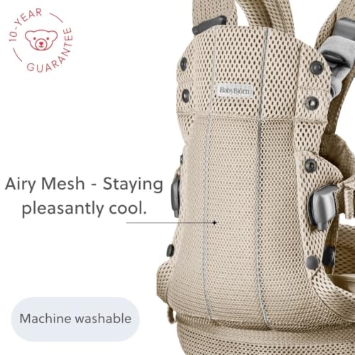 Image of BabyBjorn Baby Carrier Harmony, 3D Mesh, Gray Beige