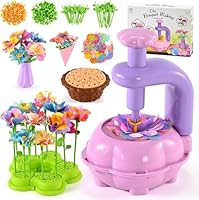 BlueSwan Geschenk Mädchen, Bastelset Kinder ab 4 5 6 7 8 9 10 11 12 Jahre, Blumenpresse Blumenstrauß, Blumen Basteln Kindergeburtstag, Diy Bastel Set Blumengarten Spielzeug, Outdoor Spiele für Kinder