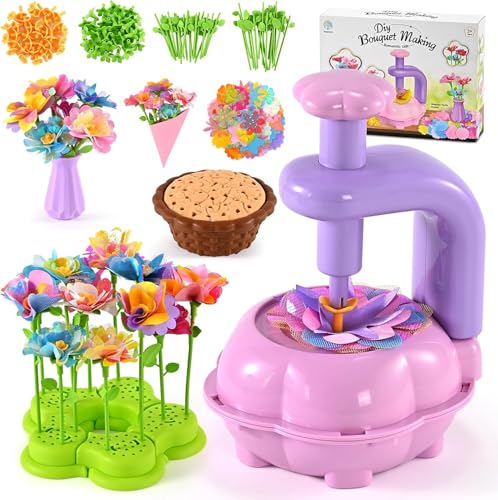 BlueSwan Girls DIY Fabric Flower Bouquets Toys, Kids' Flowers Press Kits, Poke-in Arts and Crafts Birthday Gifts for 4-12 Year Old Girl, Lovely Mothers Day Gifts 36 Flower Holders, Interactive Toy by BlueSwan - Used condition - CA$25.05