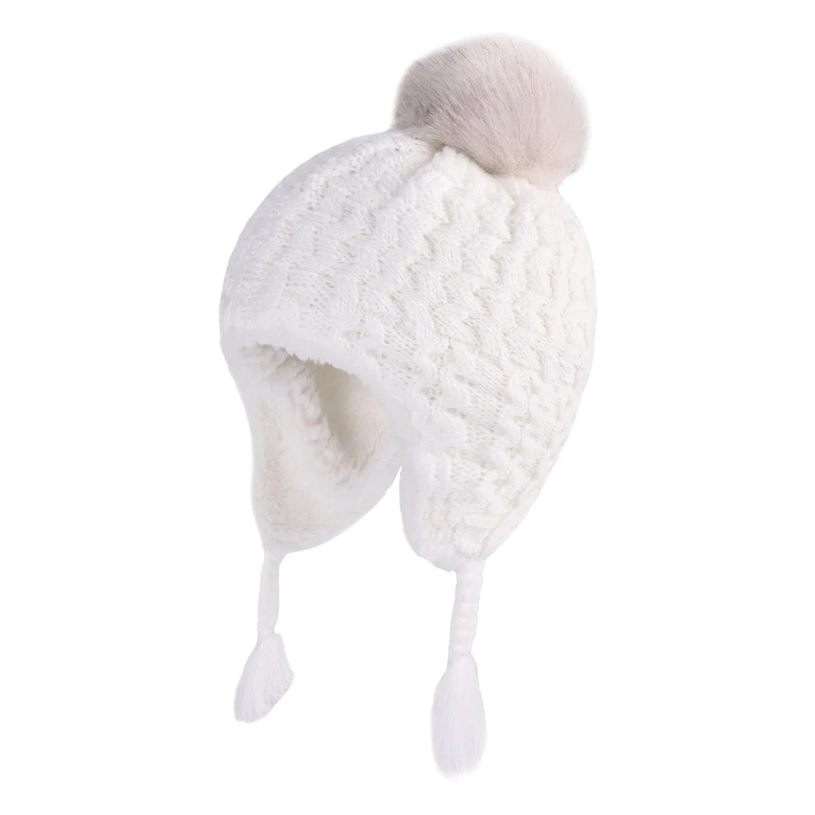 Gorros De Punto para Sombrero Tejido Beanie Gorro De Bebé Bebé Niño Niña Sombrero De Invierno Forrado Cálido Sombreros Diarios De Punto