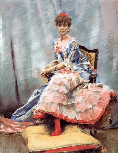 Affiches et Gravures Portrait de Laure Hayman Julius Leblanc Stewart Peinture Salon 60x90cm