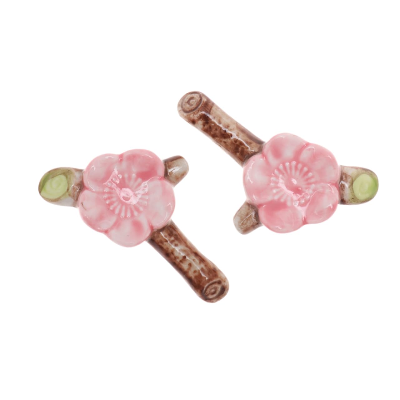 Repose-Baguettes, Supports à Baguettes pour Restaurant, Motif Fleurs de Cerisier en céramique, Lot de 4, Dimensions : 6,5 x 3 x 1,5 cm
