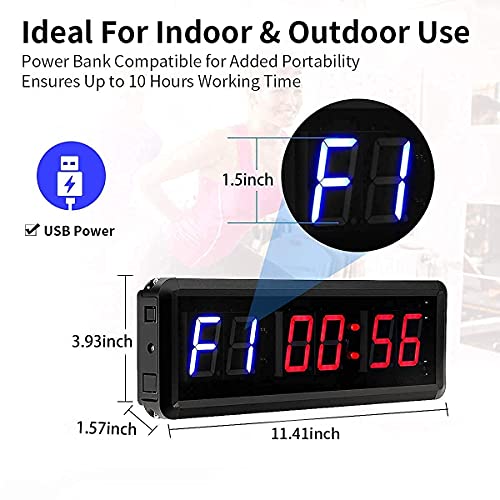 Seesii Gym Timer,LED Interval Timer Count Down/Up Clock,11.5
