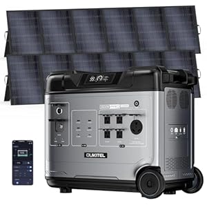 OUKITEL P5000 PRO Powerstation 5120Wh mit 2x500W Solarpanel, 3600W(5000W Peak) Powerstation 1800W Schnelle Ladung Notstromaggregat für Haus, Solargenerator Stromerzeuger für Camping