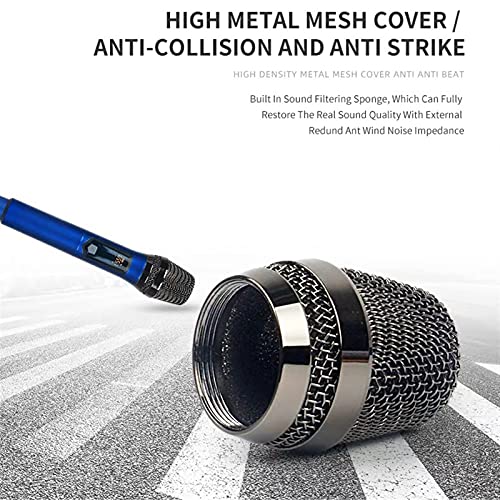 Karaoke Microfoon, Professionele dynamische microfoon verschuldigd UHF Draadloze handheld microfoonmegafoon met USB 6. 3… - Image 3