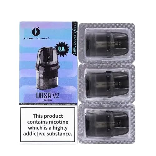 TVDCLost Vape Ursa Nano V2 Replacement Pod, Precise Atomization Control, Ergonomic Mouthpiece, Richer Flavour, 3 Pack, (0.8ohm)