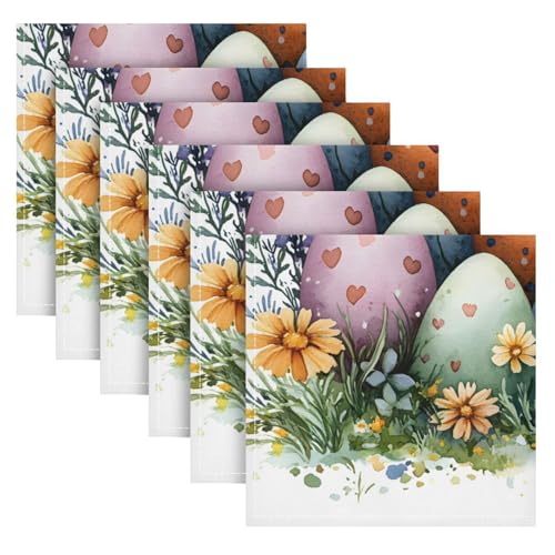 Servilletas de Tela Estampado Huevos de Pascua Set x6 miniatura 2
