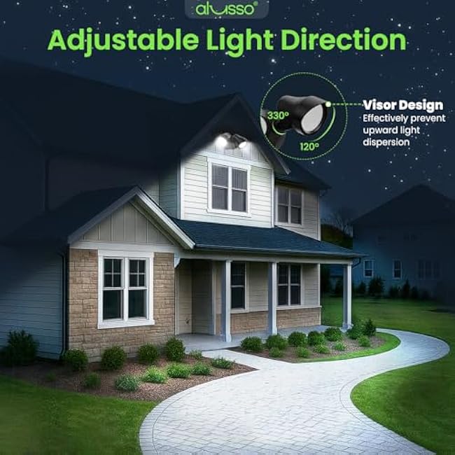 Dusk to Dawn Outdoor Lighting, 24W 3000K 4000K 6000K 2 Pack Black