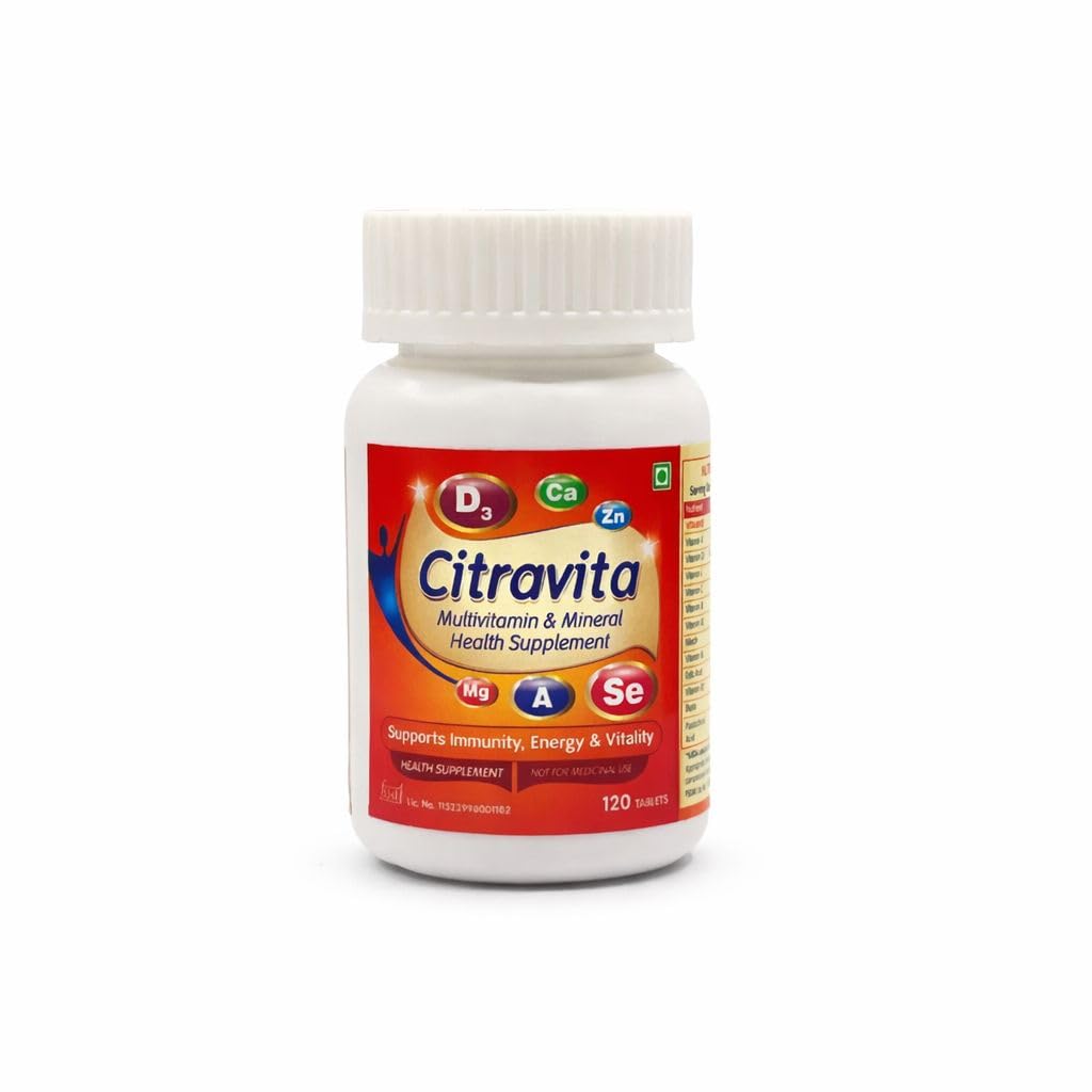 Citravita Multivitamin Tablets 120 Count | Daily Vitamin & Mineral Supplement with Vitamin A C D3 E Zinc Magnesium Calcium | Unisex Nutritional Support Tablets for Everyday Use-picture-17