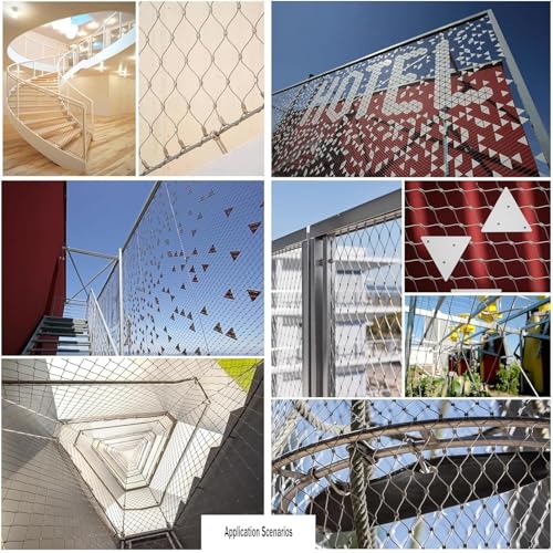 Filet de sécurité acier inoxydable 304 pour protection de balcon 0.8x8m