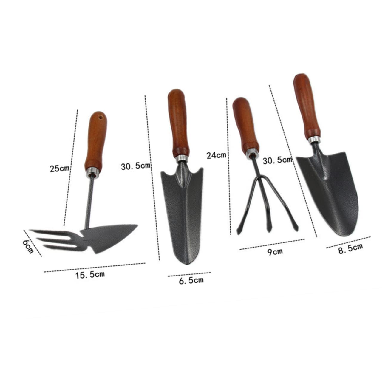 VANZACK 3 Ensembles Set De Outils De Jardin Mini Châssis Manche Ensemble Pratique pour Transplanter Désherber 4 Pièces * 3