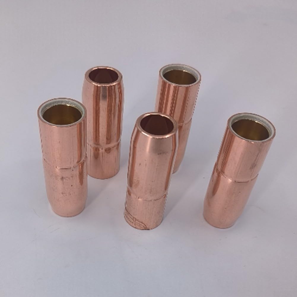 MIG Ugello per saldatura 169-725 Punta in rame con foro da 5/8 pollici compatibile con macchine M25 M40 e MIG, adatto per adattatore ugello 169-729, confezione da 5 per applicazioni industriali per la