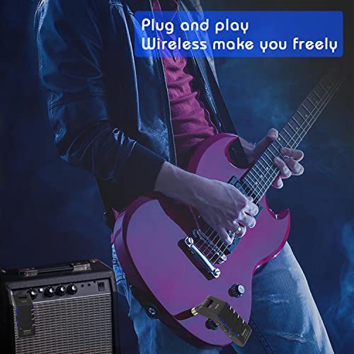 Getaria Wireless Guitar System 2.4GHz Guitar Transmitter Receiver With 5 Channels 1/4" 1/8" Plugs For Electronic Guitar Bass Drum - Image 3