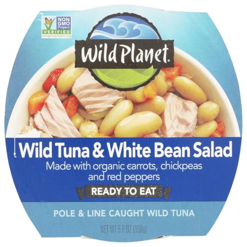Wild Planet Ready-To-Eat Wild Tuna White Bean Salad, 5.6 Oz, Pack of 1