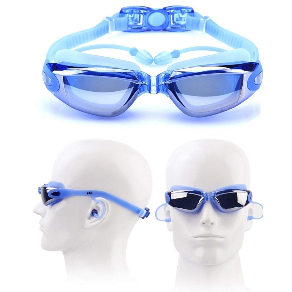 Professionelle Schwimmbrille, kein Auslaufen, verstellbare Passform, beschlagfrei, wasserdicht, UV-Schutz, Weitsicht-Schwimmbrille, für Erwachsene, Damen und Herren