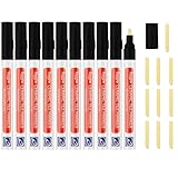 10 Stück Schwarz Fugenstift für Restaurierung Fugenmörtel Restaurierung Stift Reparatur Marker für Reparatur Von Fliese Badezimmer Küche mit Ersatzspitze fugenmarker fliesenreparaturstift