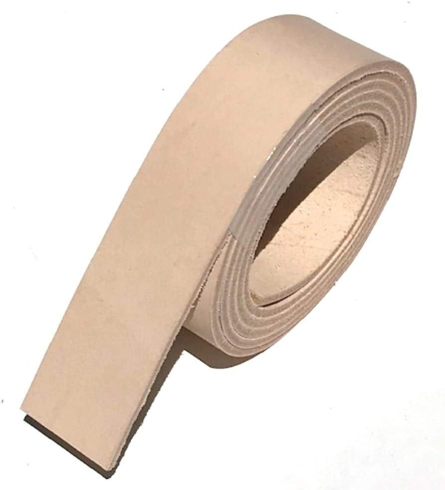Dangerous Threads Natural Veg Tan 8/9 Ounce Leather Belt Blank, Extra Long Strip 1.5" x 72"