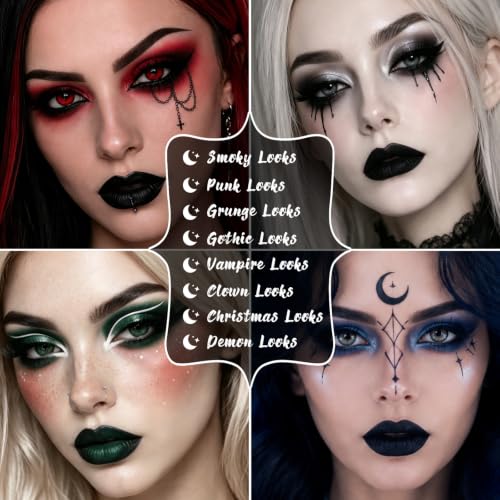 Image of UCANBE Halloween Eyeshadow Palette, 15 Colors Matte Shimmer Metallic Eye Shadow Palette, Highly Pigmented Blendable Makeup Palette for Cosplay, Costume Party, Gothic Smoky Eye & Festival Makeup