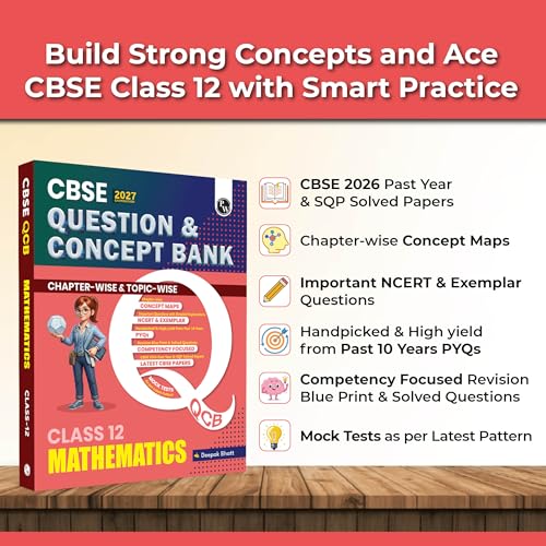 Image of PW CBSE Question & Concept Bank Class 12 Mathematics 2027 Chapterwise & Topicwise | NCERT Exemplar Concept Maps PYQs Mock Test 50% Competency Based Questions | Solved By Deepak Sir