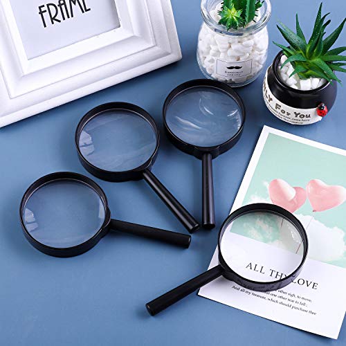 ADXCO 24 Pack Handheld Magnifier Plastic Magnifying Glass Portable Reading Magnifiers Plastic Magnifying Glasses with Storage Bag for Reading Jewelry Home Office Desk Accessories, Book, Magazine - Image 7