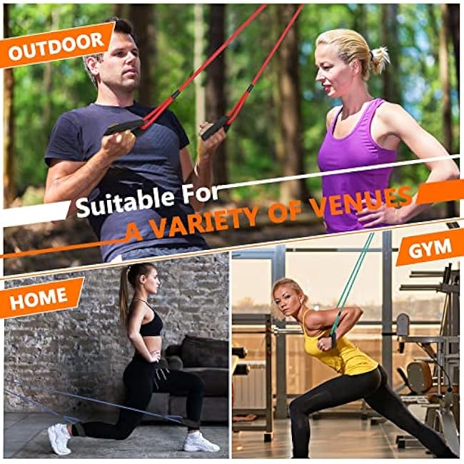 Skylety 4 Pieces Baseball Resistance Bands Youth & Adult Arm Strength Training Baseball Bands for Softball Trainer Pitcher Training, 4 Levels(20, 30, 40, 50 Lbs, Black, Blue, Red, Green)