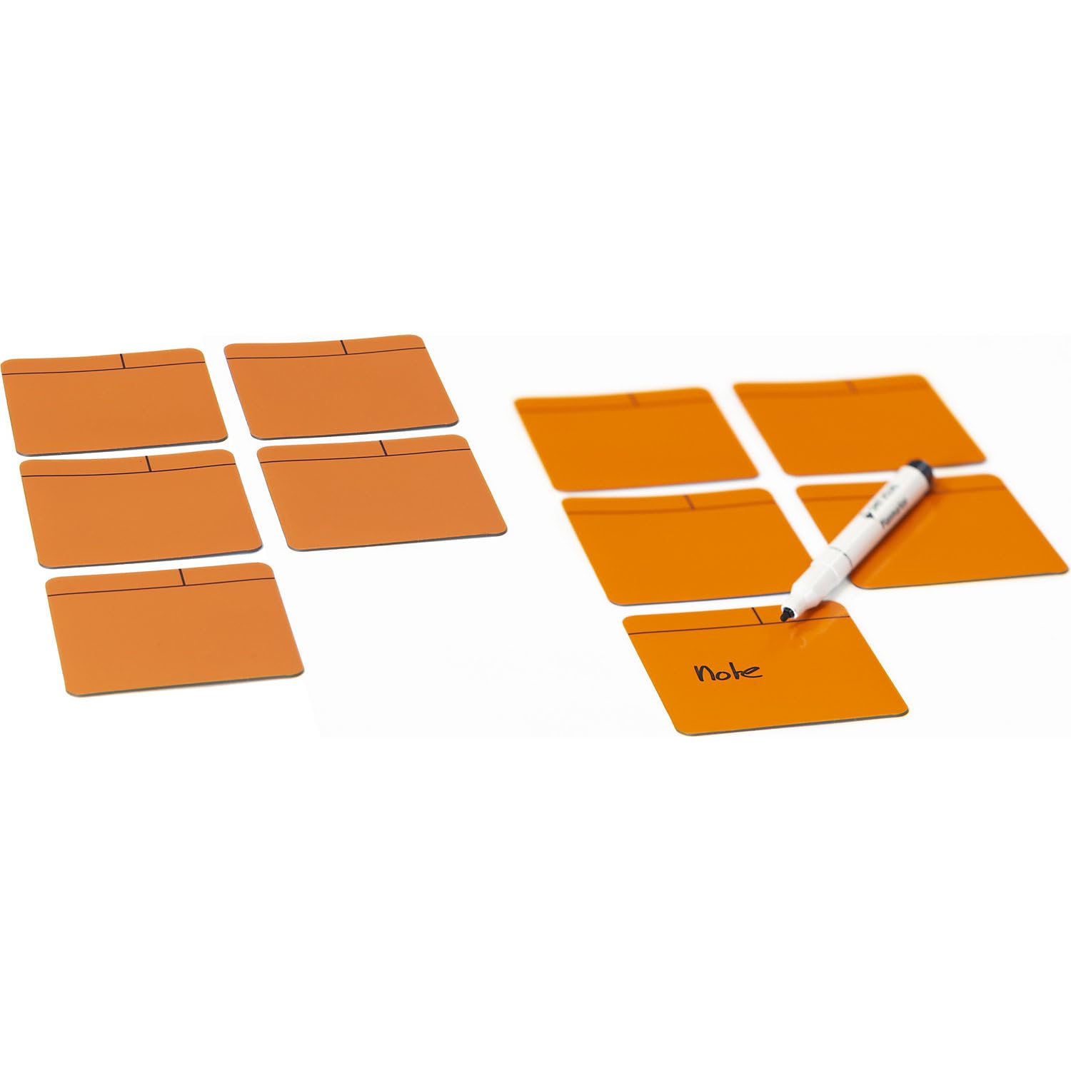kaiserkraft | Haftnotizen | Magnetisch, LxB 75 x 75 mm, VE 10 Stk, orange