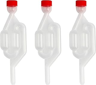 Gärröhrchen Set für Bier- und Weinherstellung, Bubbler mit Gärspund aus Hochwertigem Polypropylen und Silikon,für Fermentiertes Sauerkraut, Wein, Bier und Mehr, Transparentes Design