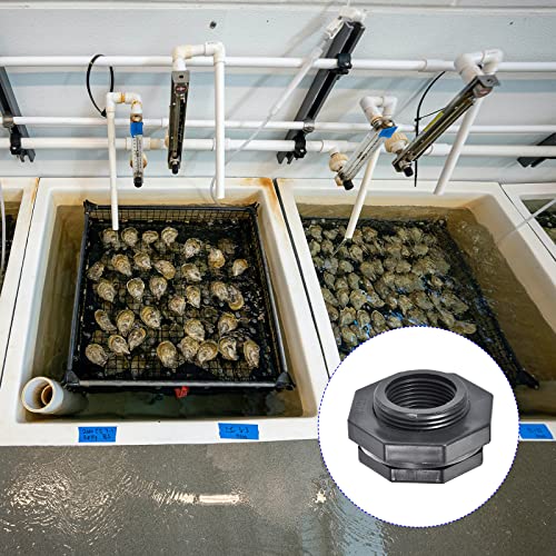 M METERXITY PVC Bulkhead Fitting, Double Threaded Bulkhead Water Tank Connector, with Silicone Gasket, Apply to Aquariums - Image 2