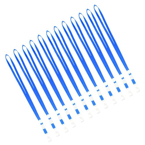 UKCOCO 50 Piezas Cordones Colgantes para Tarjetas de Identificación Resistentes y Prácticos con Cinta de Azul para Exposiciones Oficinas Estudiantes y Uso Laboral
